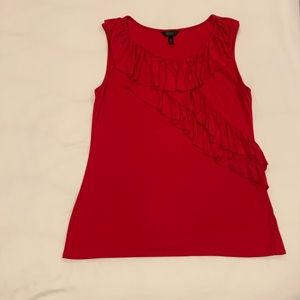 Soma ruffle tank - red